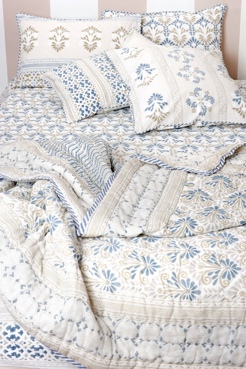Mulmul Cotton Quilt in Block Print